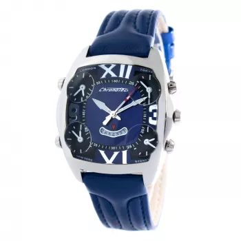 CHRONOTECH MAN CT7677M-03 45mm Analoogne Kvartskronograafkell Musta Sihtnumbri ja Nahkrihmaga