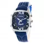 CHRONOTECH MAN CT7677M-03 45mm Analoogne Kvartskronograafkell Musta Sihtnumbri ja Nahkrihmaga