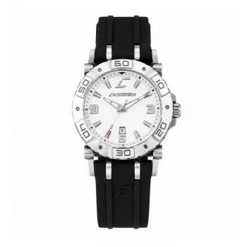 CHRONOTECH Meeste RW0038 Analoogkvartskell 39mm Roostevabast Terasest Korpuse Musta Sihtnumbri ja Musta Nahkrihmaga