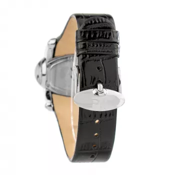 CHRONOTECH Woman CT7681M-30S Kvarts Analoogkell 48mm Musta Siibriga Nahkrihm