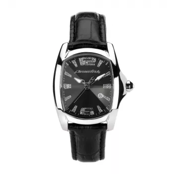 CHRONOTECH Naiste kvartskell CT7107L02 - 30mm roostevabast terasest korpus, valge sihverplaat, valge nahkrihm