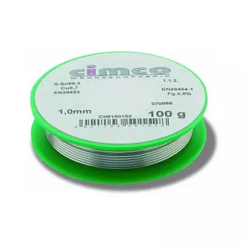 Cimco 150154 Pliivaba jootetraat Sn99.3Cu0.7 1,0mm 250g DIN EN 29453-4