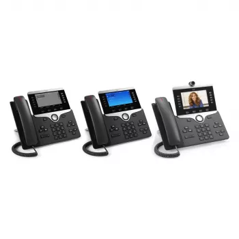 Cisco IP-telefon 8851 - Söe must VoIP lauatelefon SIP, Gigabit Ethernet, Bluetooth ja PoE-ga