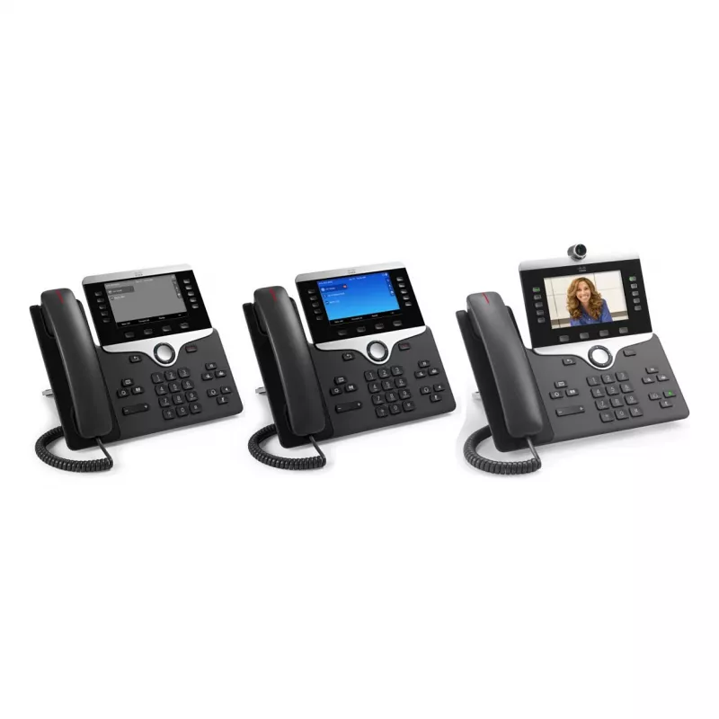 Cisco IP-telefon 8851 - Söe must VoIP lauatelefon SIP, Gigabit Ethernet, Bluetooth ja PoE-ga
