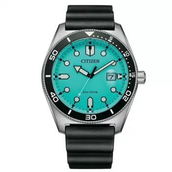 CITIZEN Eco-Drive meeste käekell AW1760-14X 43mm roheline nailonist rihm