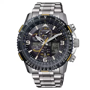 Citizen JY8078-52L Eco-Drive raadiojuhitav käekell 45mm roostevaba teras sinine sihverplaat