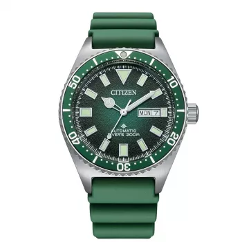 CITIZEN Meeste automaatne sukeldujakell NY0121-09X 41mm roheline sihverplaat kummist rihm