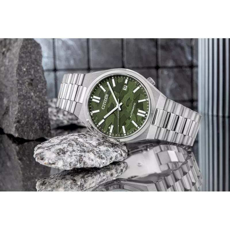 CITIZEN meeste automaatkell NJ0159-86X 40mm kuldse tooniga roostevabast terasest rohelise numbrilaual