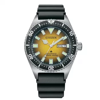 CITIZEN Meeste automaatkell NY0120-01X 41mm musta numbrilauga musta kummist rihmaga