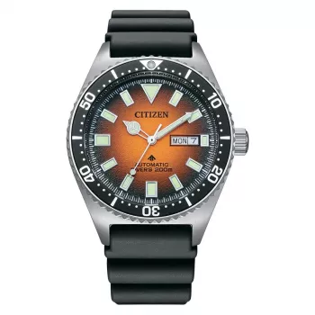 CITIZEN Automaatkäekell NY0120-01Z 41mm Oranž Sihtnäidik Polüuretaanist Rihm