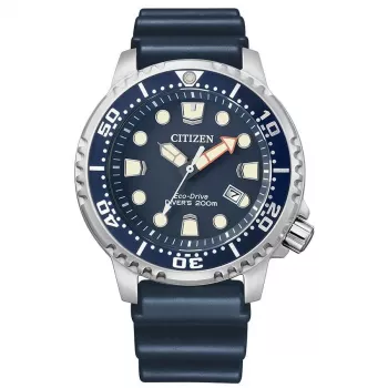 CITIZEN Men's Eco-Drive Diver Watch BN0151-17L 44mm Blue Dial Blue Polyurethane Strap