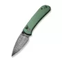 CIVIVI Qubit Damascus Aluminum Green kokkupandav nuga, Wharncliffe tera, nupulukk, 2.98 tolli Damaskuse teras, roheline alumiiniumist käepide, EDC taskunuga Justin Lundquisti poolt