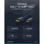Clicktronic Casual USB-C - HDMI adapterkaabel, 1 m, 4K Ultra HD 60 Hz, must 44928