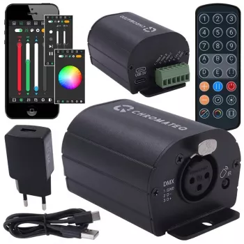 CLUB 3D CHROMATEQ CLUB 512 DMX-kontrolleri liides + kaugjuhtimispult
