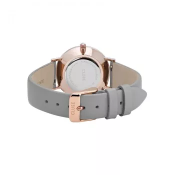 CLUSE naiste kell CL30049 33 mm roosakuldne roostevabast terasest korpus, hall nahkrihm