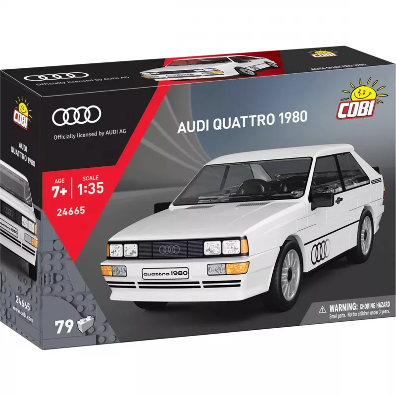 Cobi Audi Quattro 1980 Valge 1:35 Skaala Ehitusklotside Komplekt