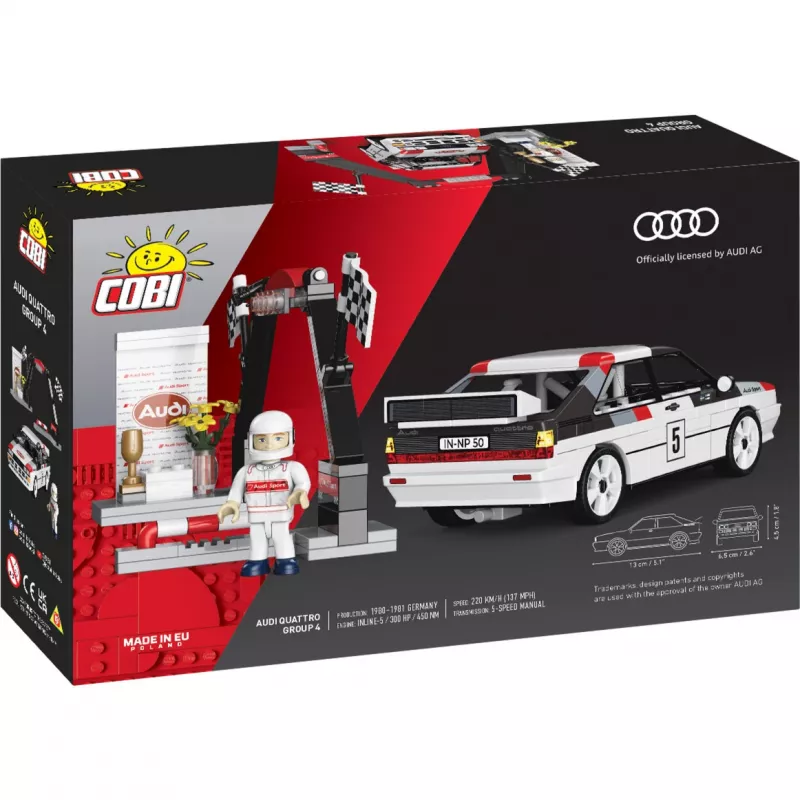 Cobi Audi Quattro Group 4 ehitusklotside komplekt (mõõtkavas 1:35, 240 tükki)