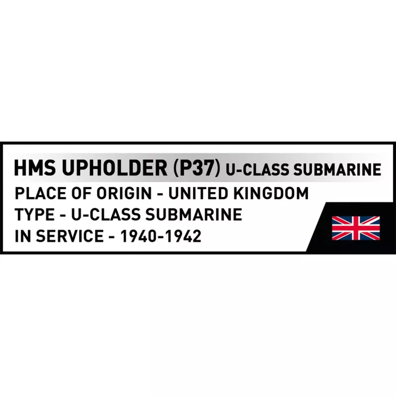 COBI HMS Upholder (P37) U-klassi allveelaev 1:300 mõõtkavas mudel ehitusklotside komplekt 4862