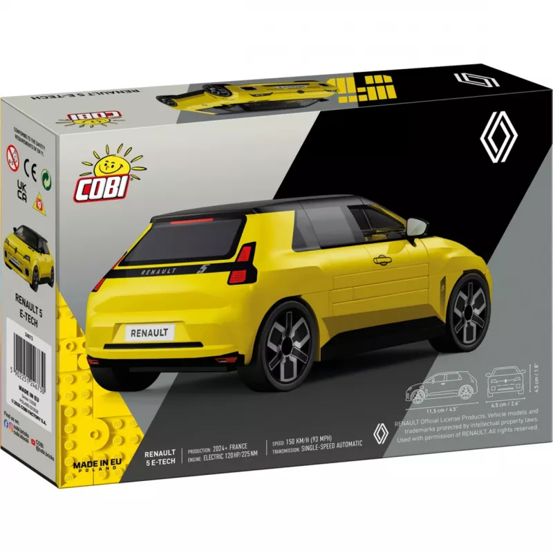 COBI Renault 5 E-Tech kollane 1:35