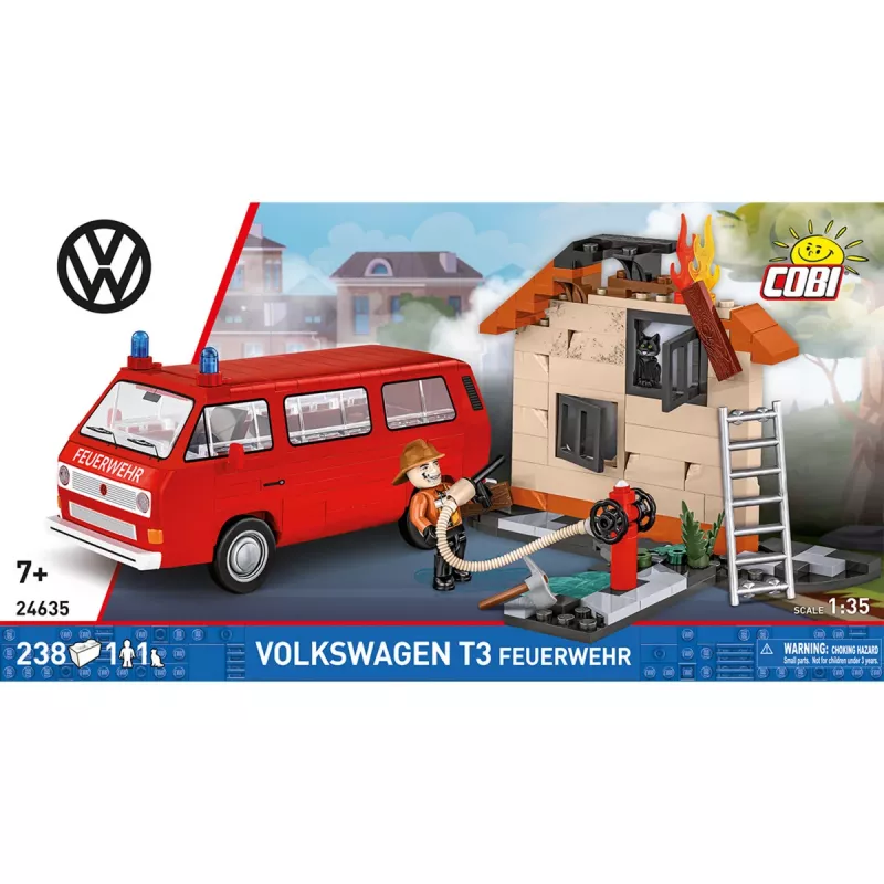 Cobi Volkswagen T3 Feuerwehr Tuletõrjeauto Ehitusklotside Komplekt (230 tükki)