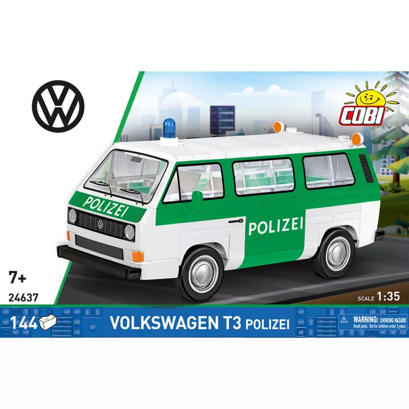 COBI Volkswagen T3 Politsei Ehitusklotside Komplekt Skaalas 1:35, 225 Tükki