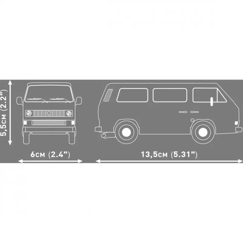 COBI Volkswagen T3 Transporter 1:35 Skaala Die-Cast Mudel (Sinine)