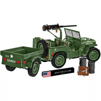 COBI Willys MB & Trailer Executive Edition Ehitusklotside Komplekt (400 tükki)