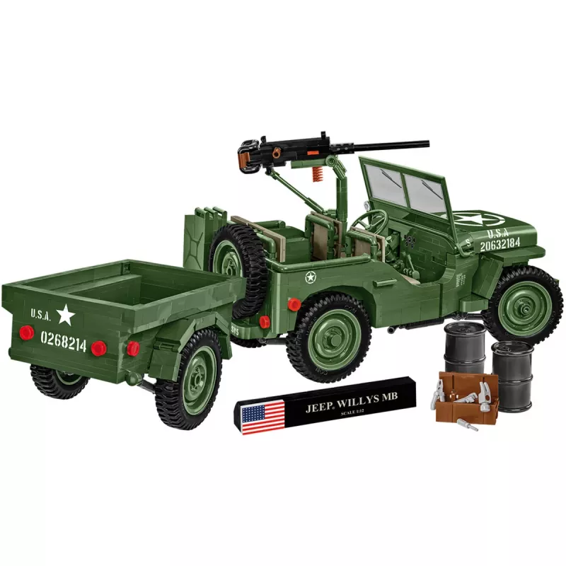COBI Willys MB & Trailer Executive Edition Ehitusklotside Komplekt (400 tükki)