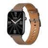 COLMI C28 Smartwatch – Must + Pruun Nahkrihm