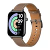 COLMI C28 Smartwatch – Must + Pruun Nahkrihm