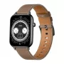COLMI C28 Smartwatch – Must + Pruun Nahkrihm