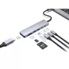CONCEPTRONIC 7-in-1 USB-C dokkimisjaam HDMI, USB-C PD, 2x USB-A, SD- ja MicroSD-kaardilugejatega, 25 cm kaabel, Space Grey