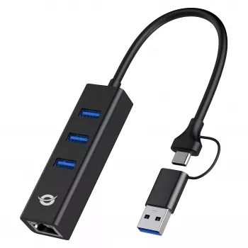 Conceptronic DONN07BA - Hub - 3 x SuperSpeed USB 3.0