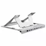 Conceptronic DONN35S sülearvuti alus 7-in-1 USB-C dokkimisjaamaga, Dual HDMI 4K60Hz, GbE, USB-C 5Gbps, 2x USB-A, 100W PD, hõbedane