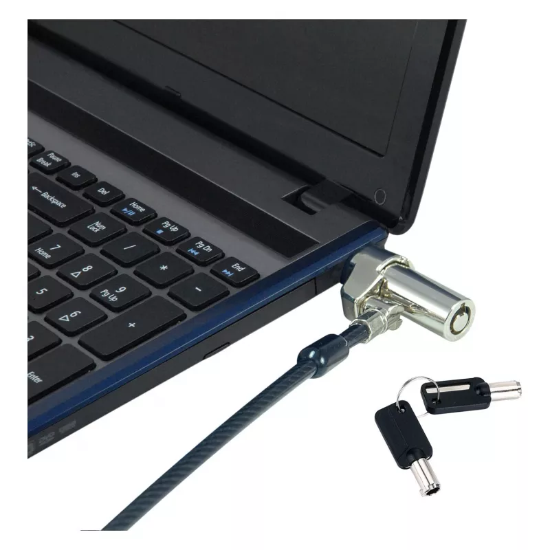 Conceptronic NBT Nano-Lock Dual sülearvuti kombinatsioonlukk, 4-kohaline, 1,8 m terastross, must/hõbe