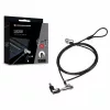 Conceptronic NBT Nano-Lock Dual sülearvuti kombinatsioonlukk, 4-kohaline, 1,8 m terastross, must/hõbe