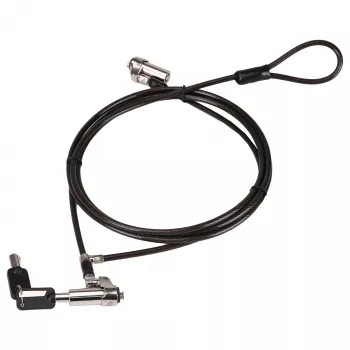 Conceptronic NBT Nano-Lock Dual sülearvuti kombinatsioonlukk, 4-kohaline, 1,8 m terastross, must/hõbe