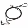 Conceptronic NBT Nano-Lock Dual sülearvuti kombinatsioonlukk, 4-kohaline, 1,8 m terastross, must/hõbe
