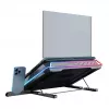 Conceptronic THYIA04B USB-C sülearvuti jahutuspadi koos telefoni hoidikuga, 130mm, kahe 125mm ventilaatoriga, sinine LED, kuni 17 inch