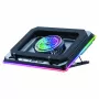 Conceptronic THYIA04B USB-C sülearvuti jahutuspadi koos telefoni hoidikuga, 130mm, kahe 125mm ventilaatoriga, sinine LED, kuni 17 inch