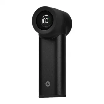 CONCEPTRONIC Turbo käeshoitav ventilaator must USB-C kuni USB-A alumiinium 5V 3-kiiruseline laetav 2000mAh