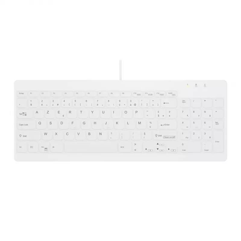 Contour ACTIVE KEY Hügieen Compact Ultraflat Juhtmega USB klaviatuur Must (AK-C7012F-UVS-W/FR)