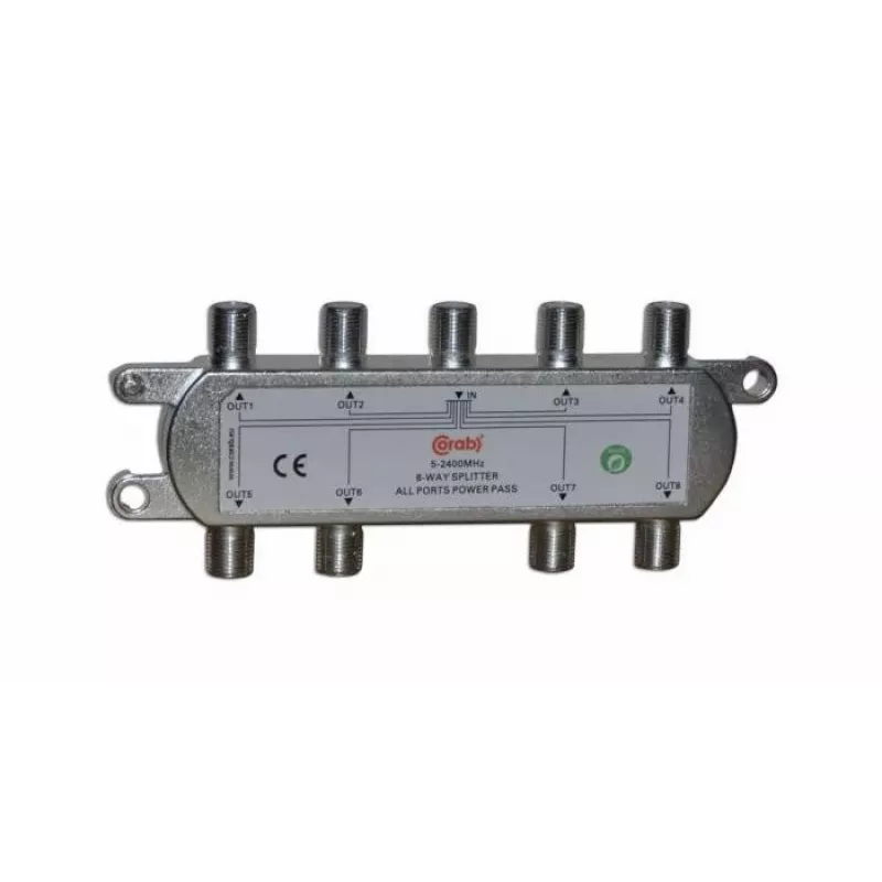 CORAB 8-suunaline jaotur 5-2400 MHz koos DC läbipääsuga