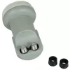 CORAB C120TWN Twin LNB muundur – 2 väljundit, 40 mm kiiriti, madal müra 0,1 dB, ilmastikukindel F-tüüp