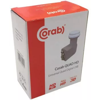 CORAB Universal Quad LNB – 4 väljundit, 0,1 dB müratase, 40 mm feedhorn