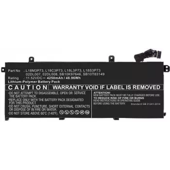 COREPARTS sülearvuti aku 48.96Wh Li-Pol 11.52V 4250mAh must - asendus Lenovo ThinkPad T14/P14s seeriale (5B10W51826-CP)