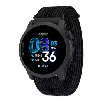 COROS PACE 4 GPS spordikell nailonrihmaga, must - kahesageduslik GPS, 5 ATM, 24-päevane aku
