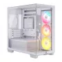 CORSAIR 2800X RS-R ARGB Micro-ATX Dual Chamber Cube Case, White, with Panoramic Tempered Glass and 2x LL120 RGB Fans