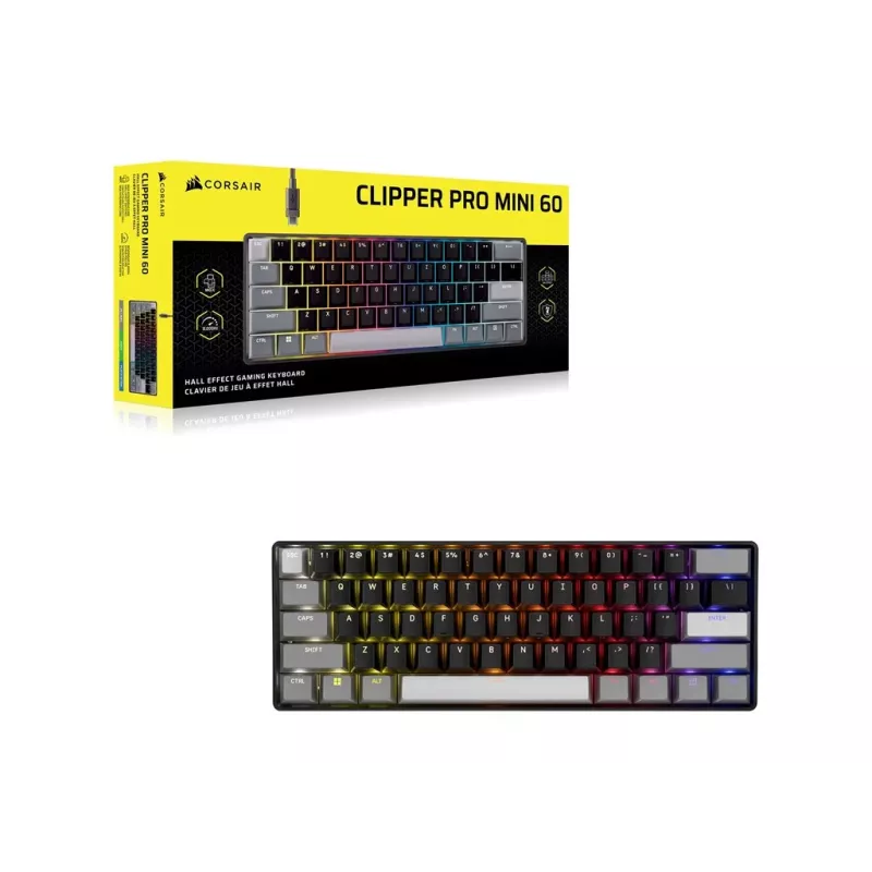 CORSAIR CLIPPER PRO MINI 60 Hall-efektiga mänguklaviatuur must