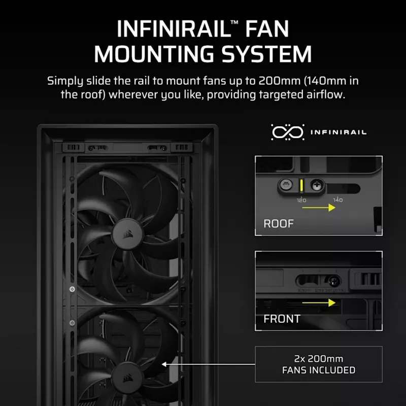 Corsair FRAME 5000D WOOD RS Mid-Tower PC korpus, must/pähkel, E-ATX, ATX, Micro-ATX, Mini-ITX, teras/karastatud klaas/plast/pähklipuit, mängimiseks